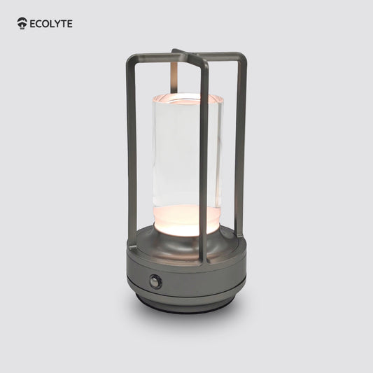 ECOLYTE LED Crystal Plastic Rechargeable Table Lamp