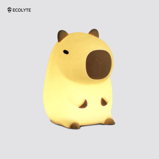 ECOLYTE Cute Cartoon Capybara Silicone Night Light