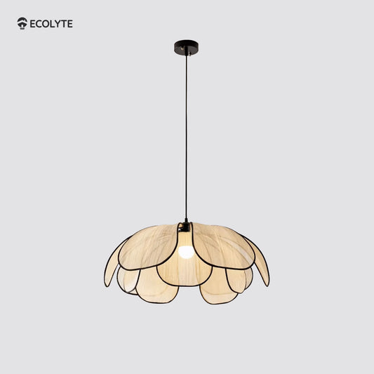 ECOLYTE Vintage Hand-Woven Lotus Chandelier