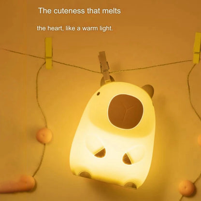 ECOLYTE Cute Cartoon Capybara Silicone Night Light