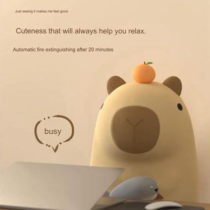 ECOLYTE Cute Cartoon Capybara Silicone Night Light