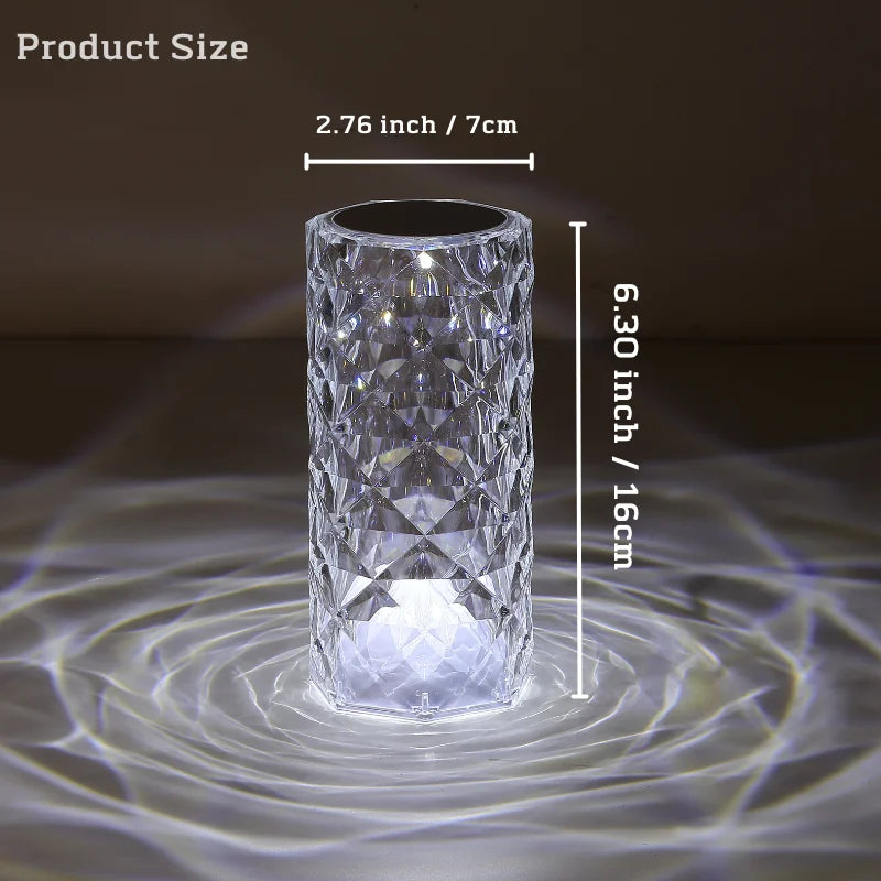 ECOLYTE Crystal 16 Colors Touch/Remote Dimmable Night Light