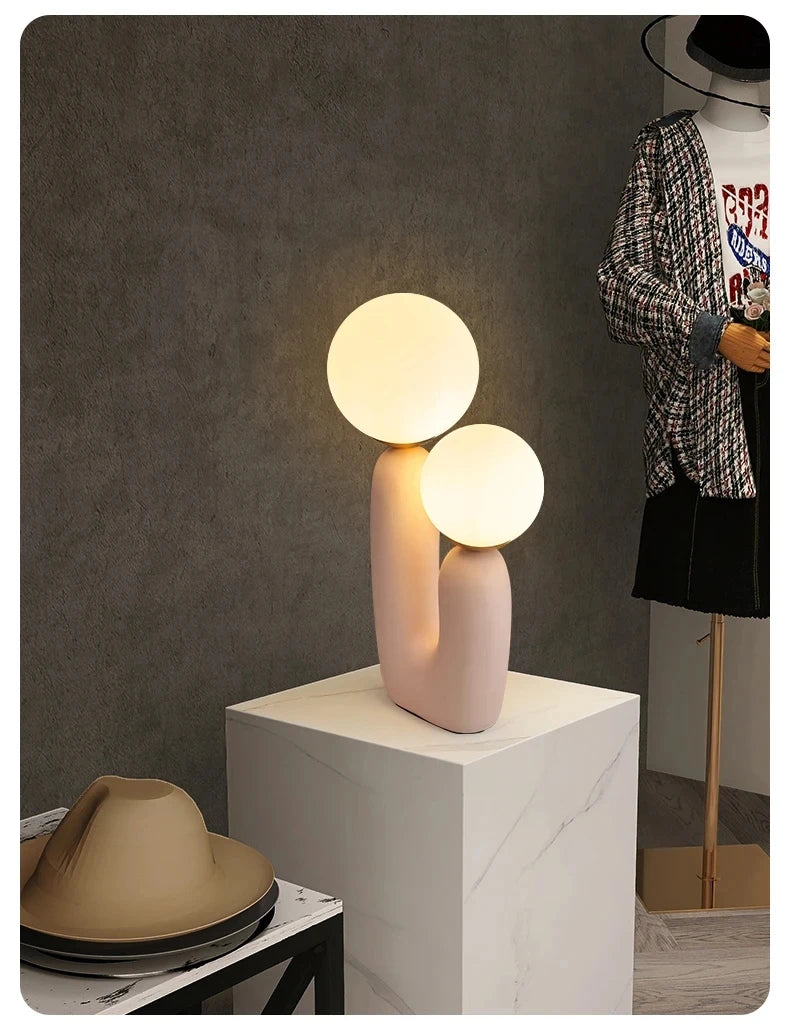 ECOLYTE Art Resin Double-Ended Table Lamp