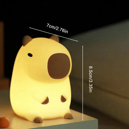 ECOLYTE Cute Cartoon Capybara Silicone Night Light